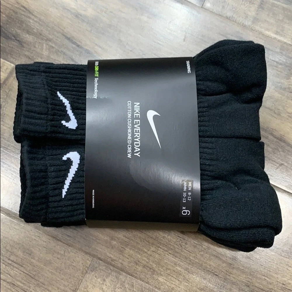 NIKE EVERYDAY COTTON CUSHIONED CREW SOCKS